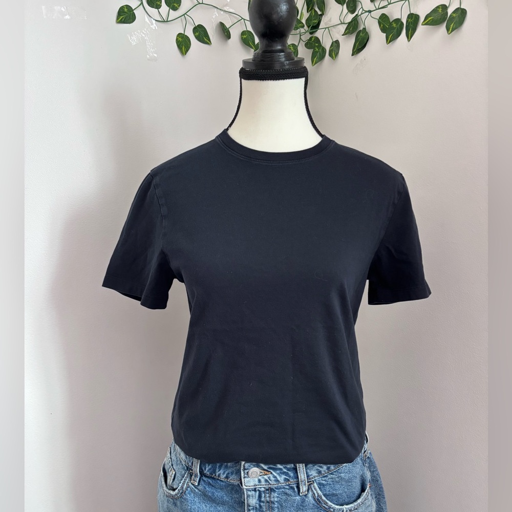 COS | Short Sleeve T Shirt | Size XS | Navy Blue | Classic Fitted Tee